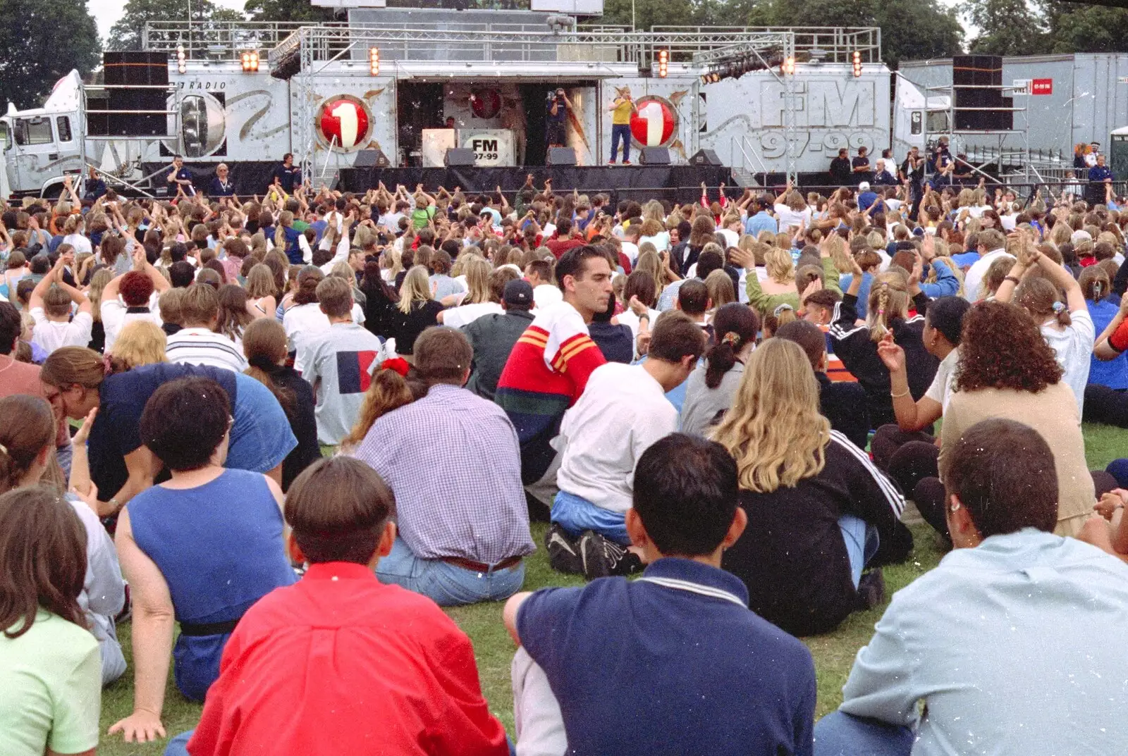 The stage of Radio 1's free gig, from Andrew's CISU Party and the Radio One Roadshow, Ipswich, Suffolk - 18th June 1997