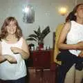 Trudy and Natalie do some form of dancing, Andrew's CISU Party and the Radio One Roadshow, Ipswich, Suffolk - 18th June 1997