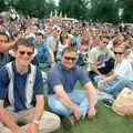 Paul does bunny ears on Jon's head, Andrew's CISU Party and the Radio One Roadshow, Ipswich, Suffolk - 18th June 1997