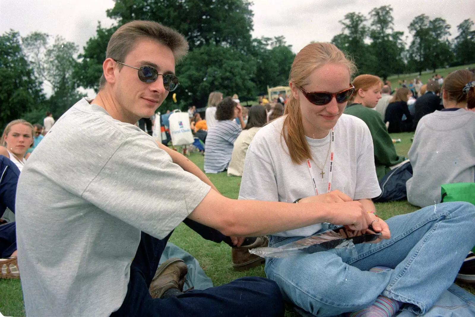 Andrew and Elen, from Andrew's CISU Party and the Radio One Roadshow, Ipswich, Suffolk - 18th June 1997