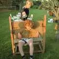 Jimmy pours water on Wavy's head, Bromestock 1 and a Mortlock Barbeque, Brome and Thrandeston, Suffolk - 24th June 1997