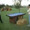 A surreal game of pool in a field, Bromestock 1 and a Mortlock Barbeque, Brome and Thrandeston, Suffolk - 24th June 1997