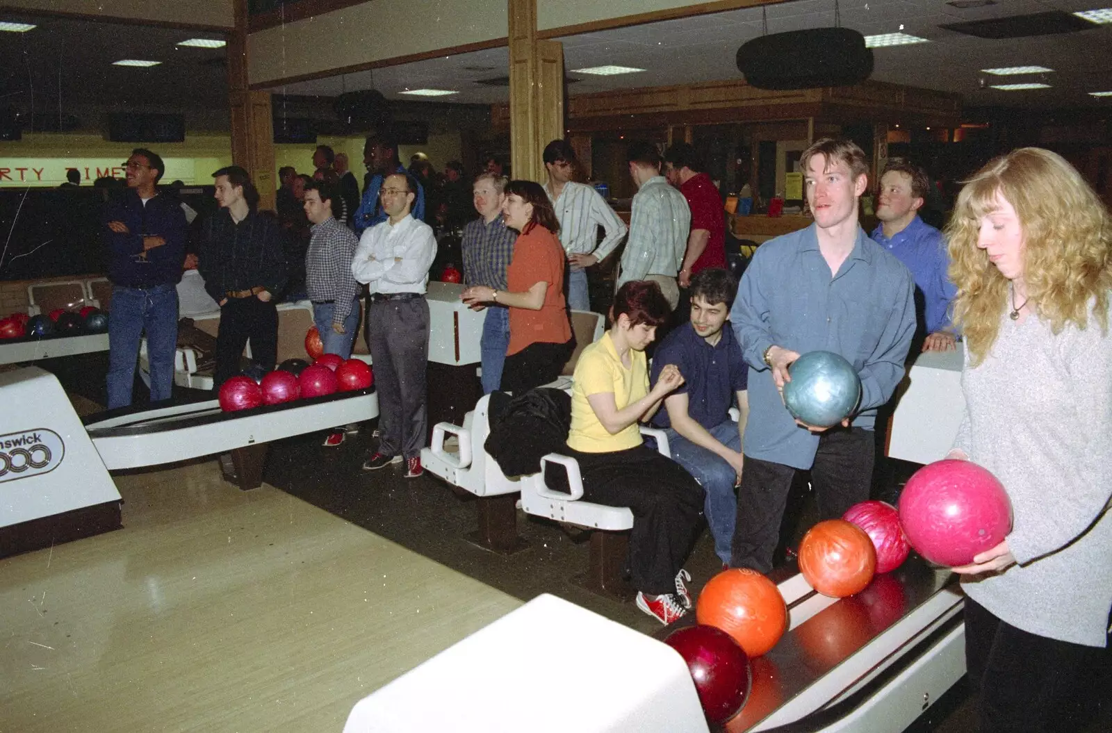 Paul picks a ball, from Dougie's Birthday and Adrian Leaves CISU, Ipswich, Suffolk - 29th June 1997