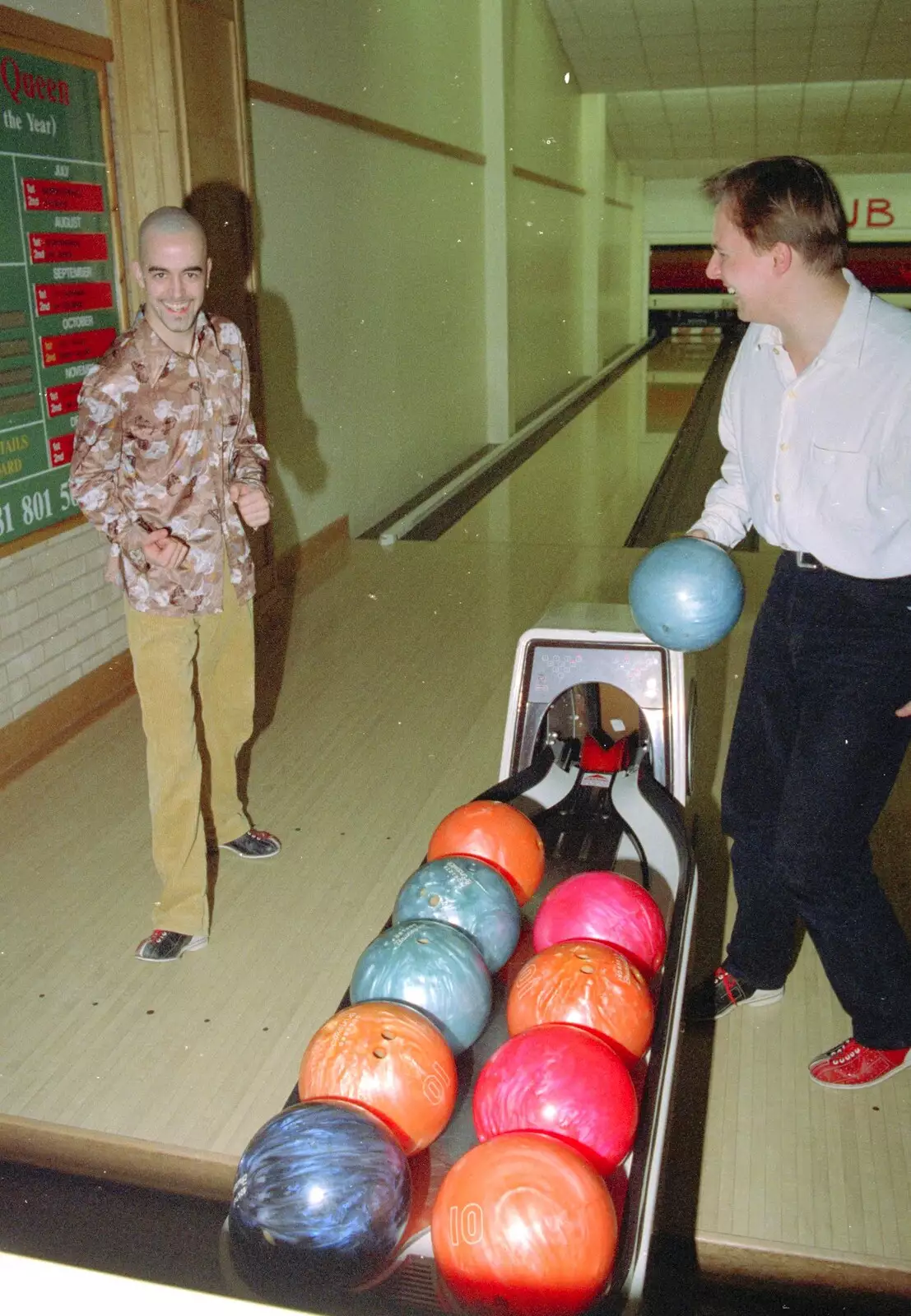 Trev and Campbell, from Dougie's Birthday and Adrian Leaves CISU, Ipswich, Suffolk - 29th June 1997