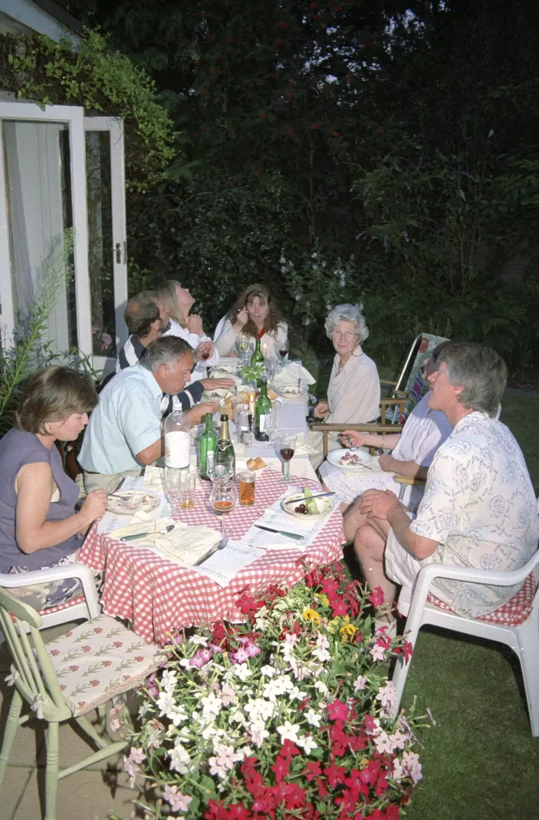 Garden table, from A CISU Trip to Wimereux and the Swiss Rellies, France and Dorset - 6th July 1997