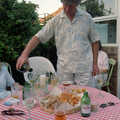 Neil pours the fizz, A CISU Trip to Wimereux and the Swiss Rellies, France and Dorset - 6th July 1997