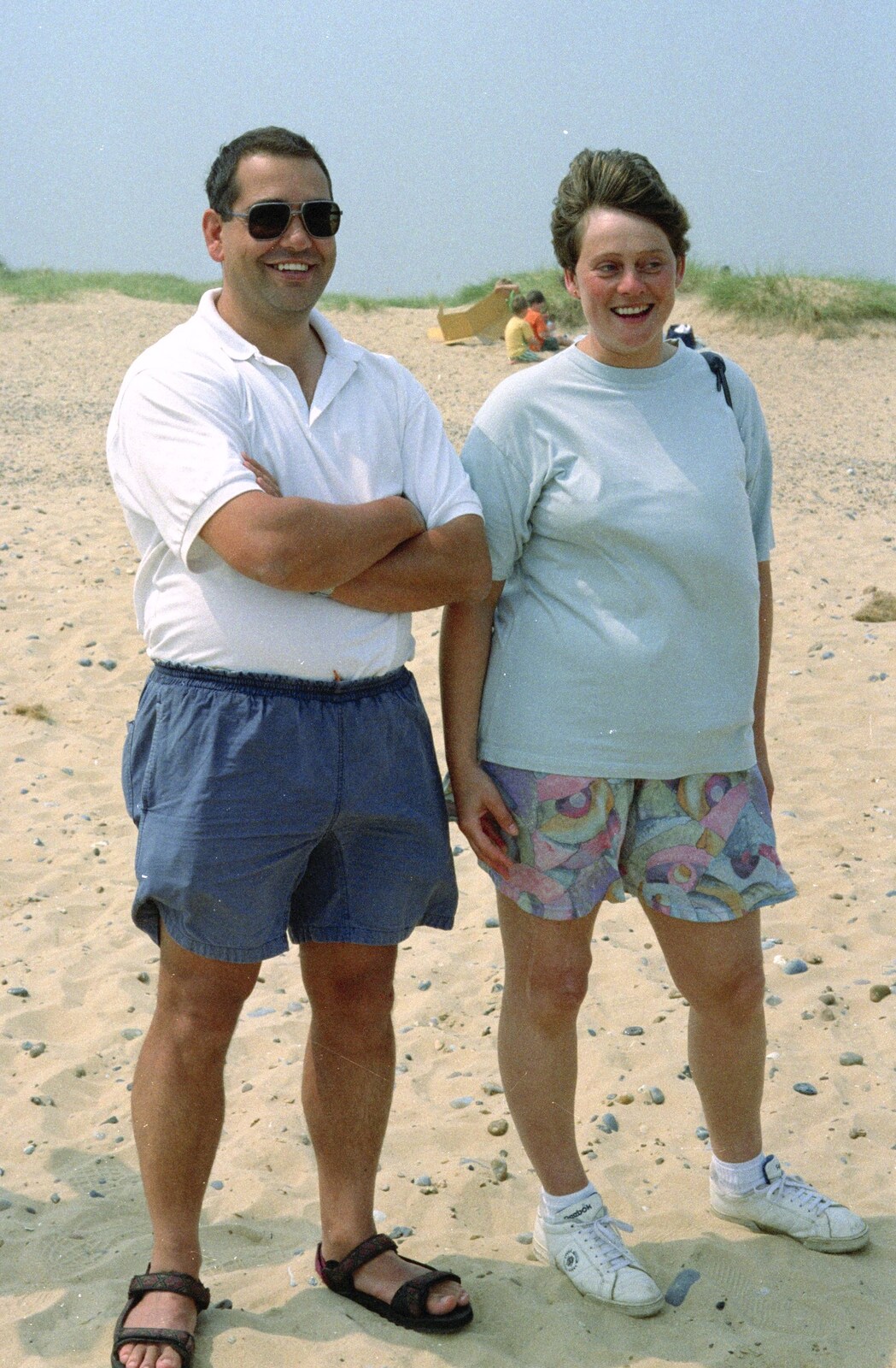 Roger and Pippa from BSCC at the Beach, Walberswick, Suffolk - 15th July 1997