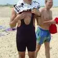 Keith, with 'Mankini' bib-shorts, BSCC at the Beach, Walberswick, Suffolk - 15th July 1997