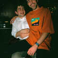 Trev sits on Neil's lap, CISU Plays Cardinal's Hat in the SCC Social Club, Ipswich, Suffolk - 3rd August 1997