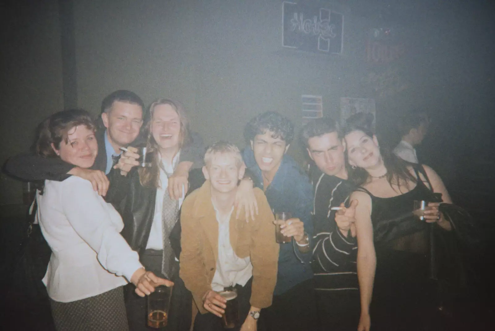 In a smoky nightclub, from Sis Graduates from De Montfort, Leicester, Leicestershire - 9th August 1997