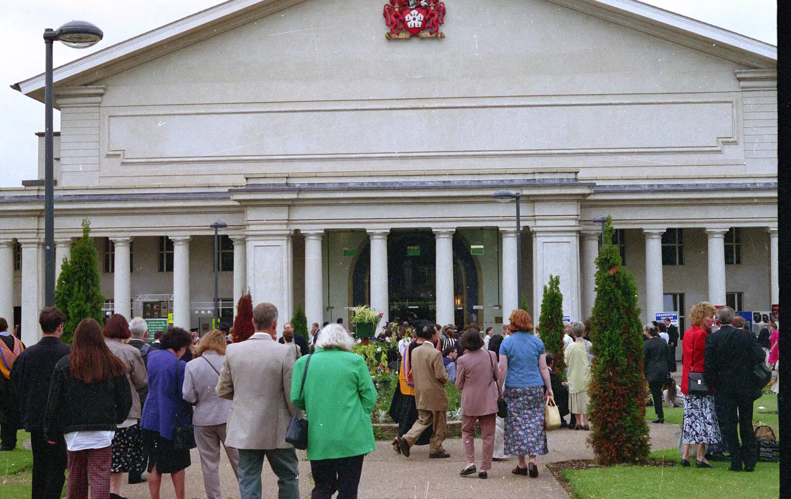 De Montfort Hall, from Sis Graduates from De Montfort, Leicester, Leicestershire - 9th August 1997