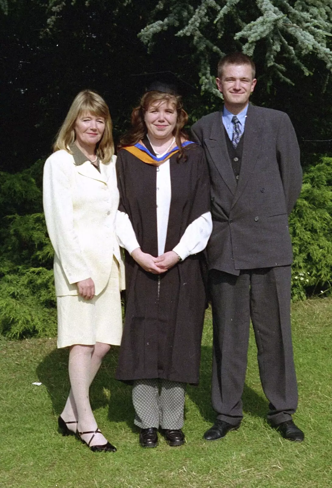 Mother, Sis and Nosher, from Sis Graduates from De Montfort, Leicester, Leicestershire - 9th August 1997