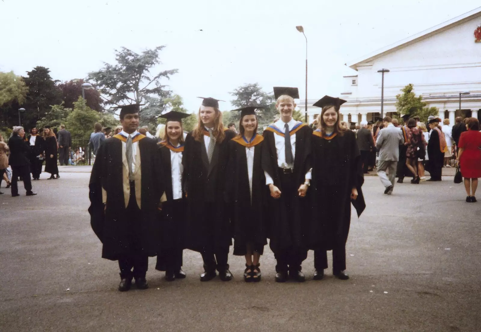 The graduation gang, from Sis Graduates from De Montfort, Leicester, Leicestershire - 9th August 1997