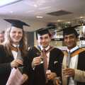 Some of Sis's gang at the bar, Sis Graduates from De Montfort, Leicester, Leicestershire - 9th August 1997