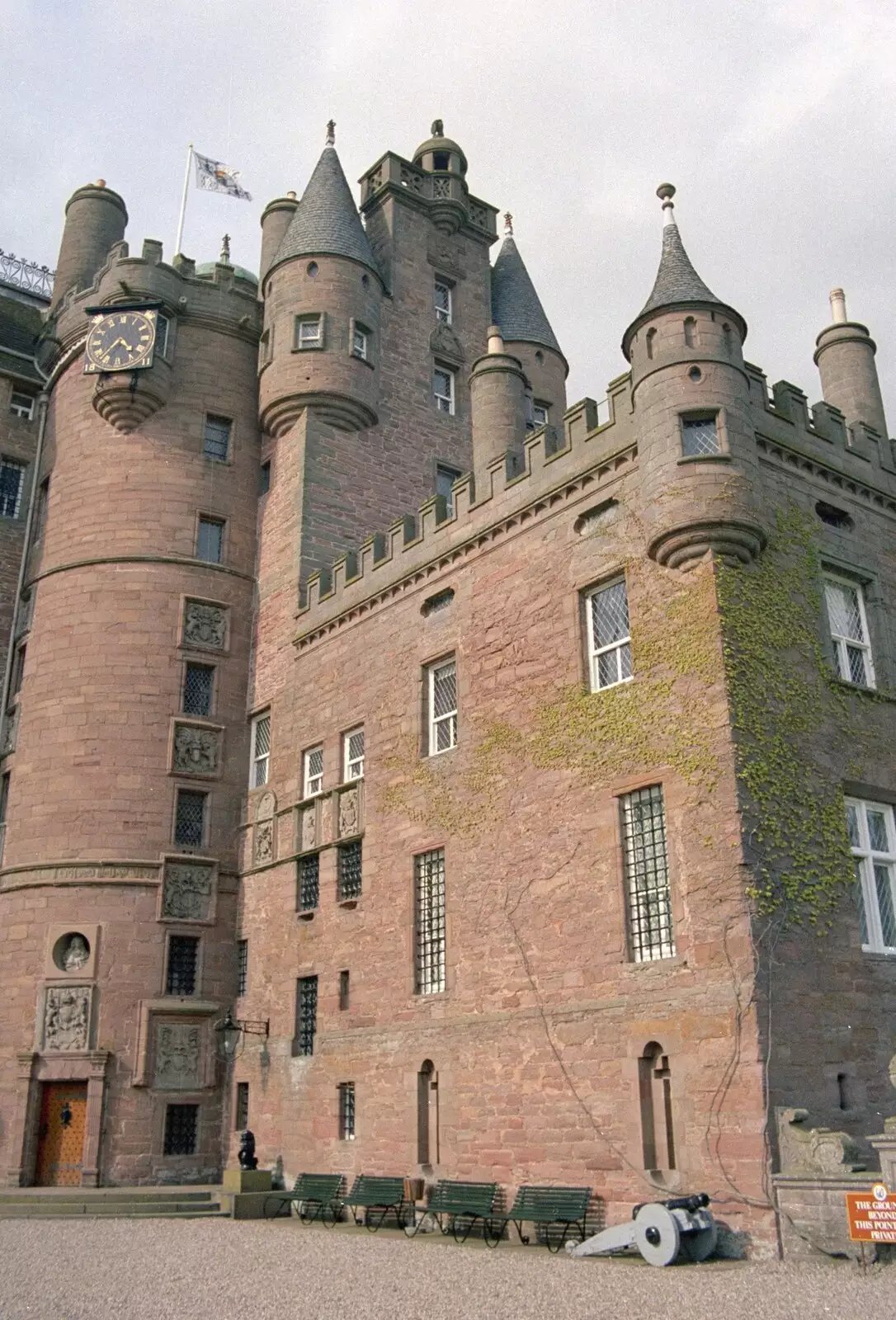 Glamis Castle close-up, from A Trip to Pitlochry, Scotland - 24th March 1998