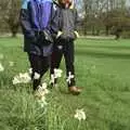 Walking around amongst the daffodils, A Trip to Pitlochry, Scotland - 24th March 1998