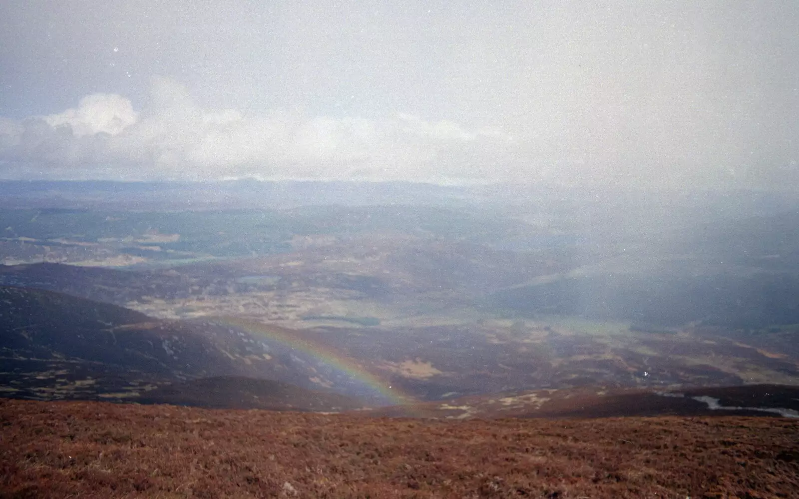 A bit of a rainbow, as seen from above, from A Trip to Pitlochry, Scotland - 24th March 1998