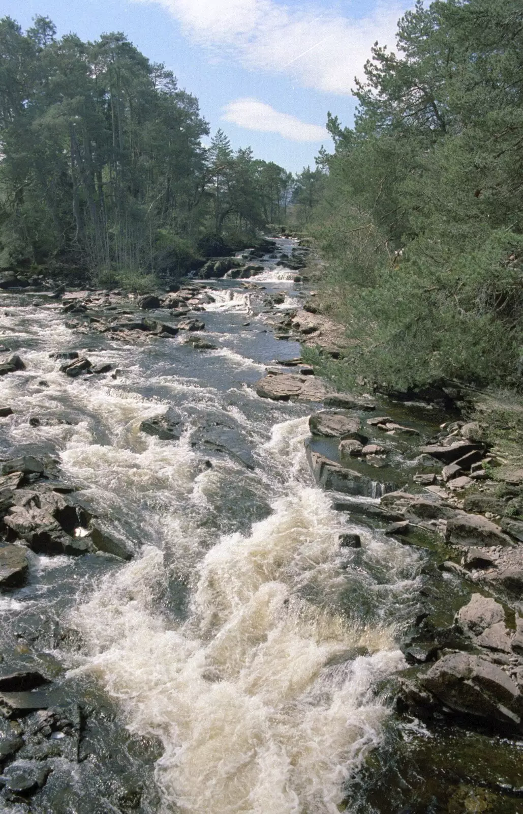 A raging river, from A Trip to Pitlochry, Scotland - 24th March 1998