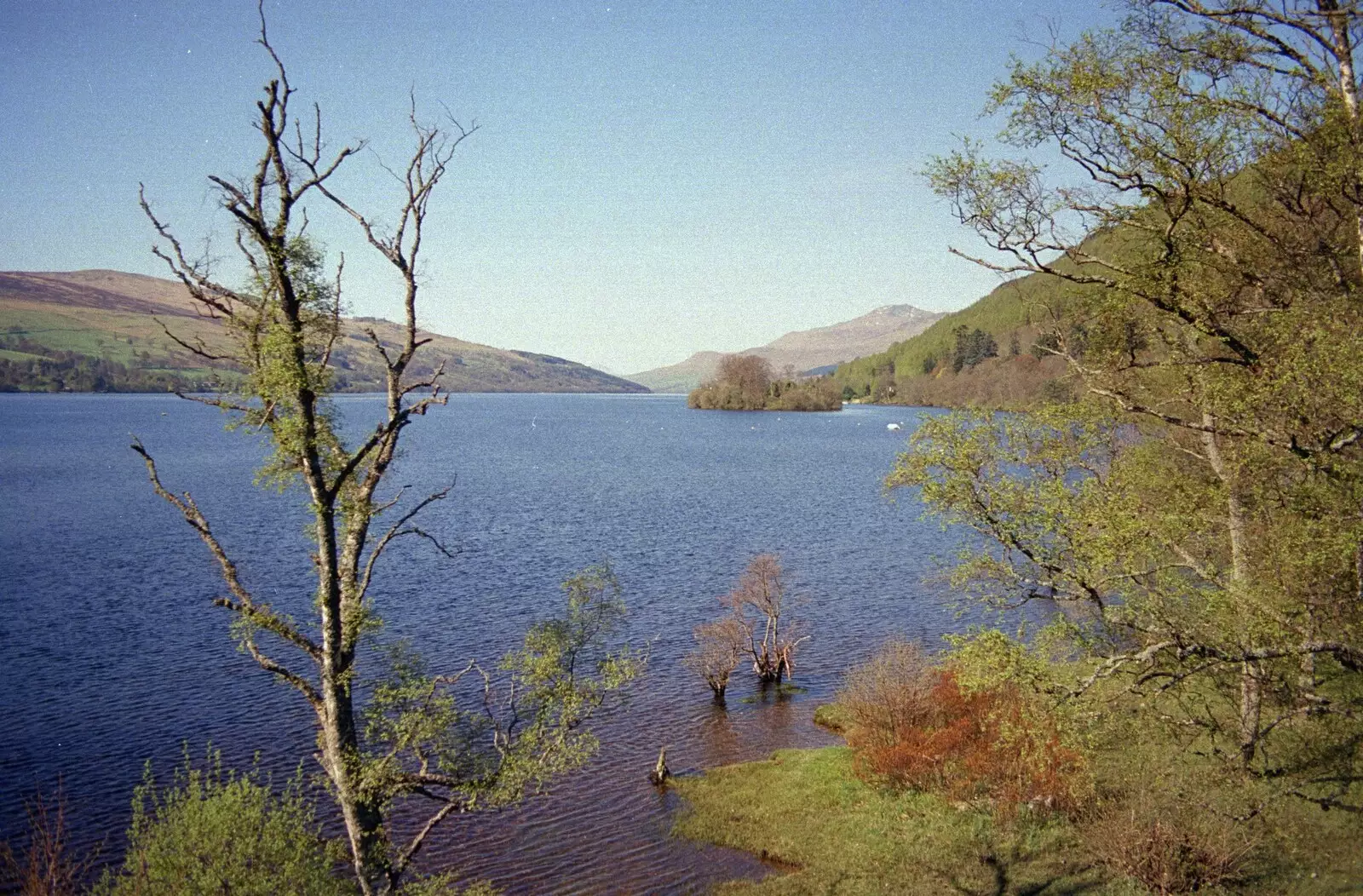 Down by the waterline, from A Trip to Pitlochry, Scotland - 24th March 1998