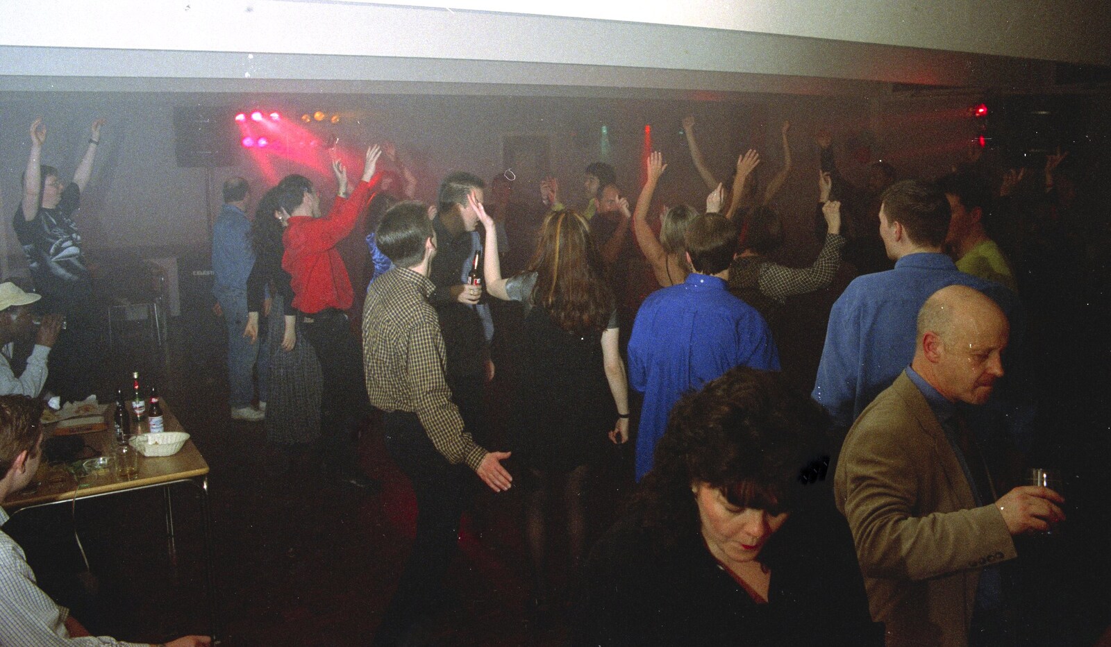 Hands in the air, Social Club style from A CISU Thrash in the SCC Social Club, Rope Walk, Ipswich - 4th April 1998
