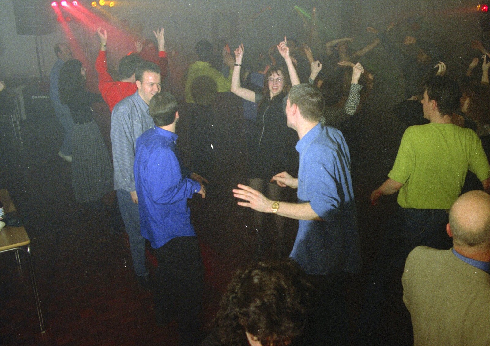 There are a lot of hands in the air from A CISU Thrash in the SCC Social Club, Rope Walk, Ipswich - 4th April 1998