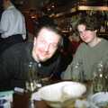 A blurry Stuart and Macca P, A CISU Thrash in the SCC Social Club, Rope Walk, Ipswich - 4th April 1998