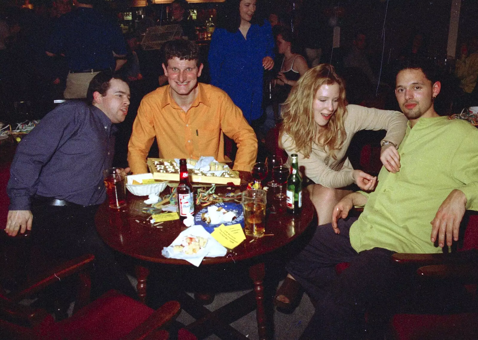 Russel, Jon, 'Dave' and Paul Jay, from A CISU Thrash in the SCC Social Club, Rope Walk, Ipswich - 4th April 1998