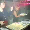 Trudy wanders off to supply cake, A CISU Thrash in the SCC Social Club, Rope Walk, Ipswich - 4th April 1998