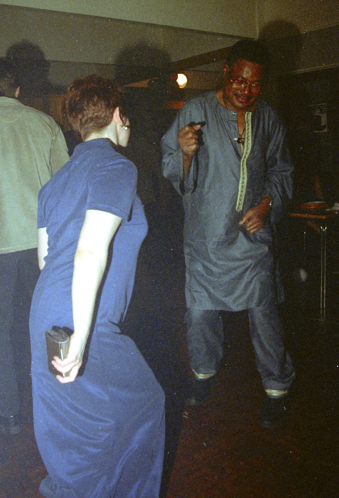 One of the mainframe guys dances from A CISU Thrash in the SCC Social Club, Rope Walk, Ipswich - 4th April 1998