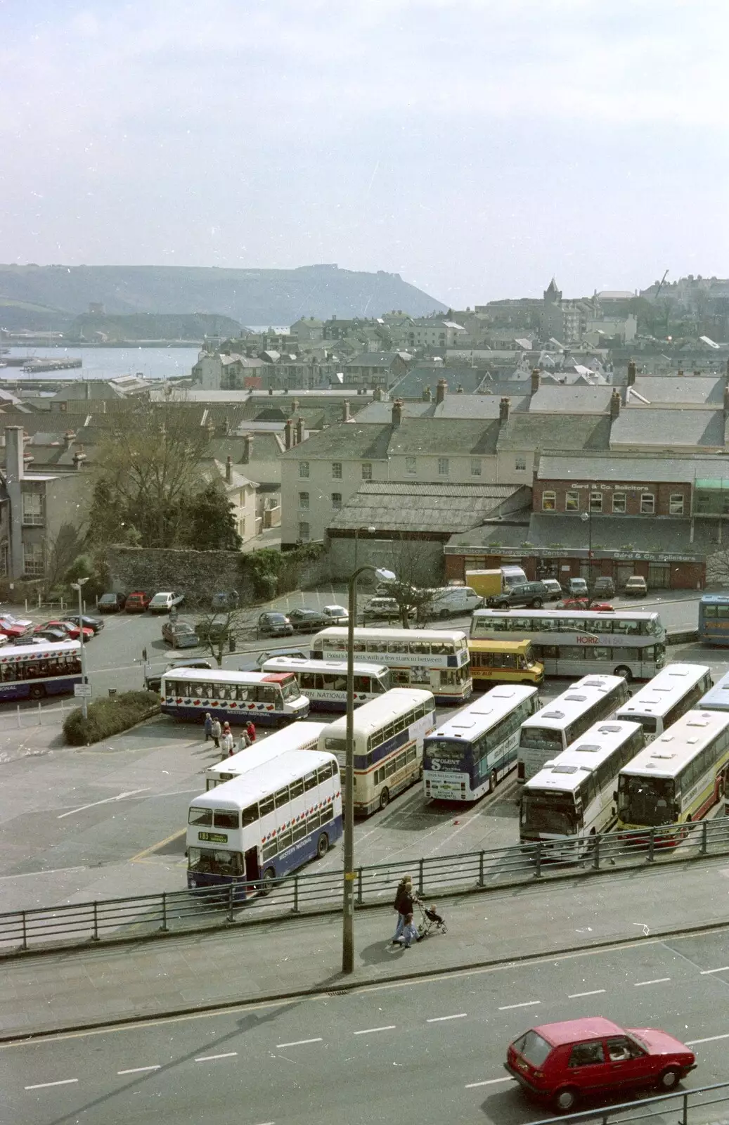 Buses at the bus station at Bretonside, from A CISU Trip to Plymouth, Devon - 1st May 1998