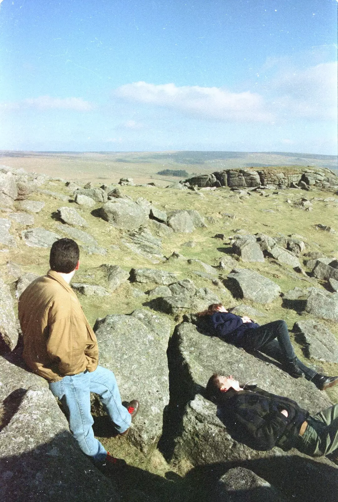 Russell looks out over Dartmoor, from A CISU Trip to Plymouth, Devon - 1st May 1998