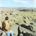 Russell looks out over Dartmoor, A CISU Trip to Plymouth, Devon - 1st May 1998