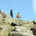 Vicky and Russell on a tor, A CISU Trip to Plymouth, Devon - 1st May 1998