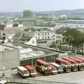 Buses and the Plymstock gasometer, A CISU Trip to Plymouth, Devon - 1st May 1998