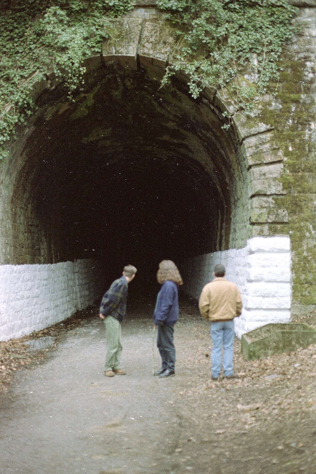 Looking into the Hoo Meavy railway tunnel from A CISU Trip to Plymouth, Devon - 1st May 1998