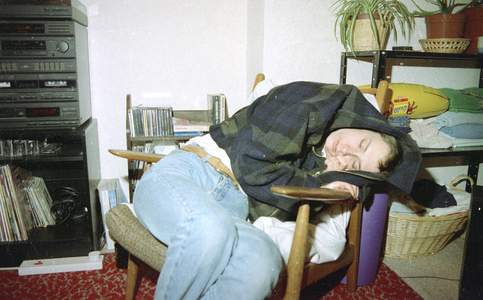 Andrew has a sleep from A CISU Trip to Plymouth, Devon - 1st May 1998