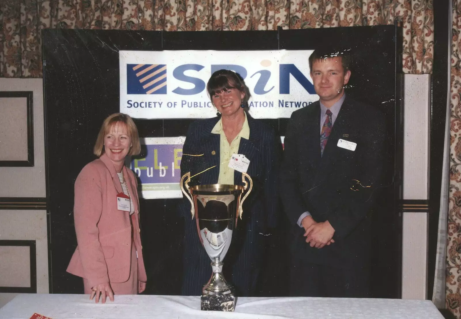 Alison Lovelock, SPIN chair, presents the cup, from The CISU Awards Season, Suffolk County Council, Ipswich - 21st May 1998