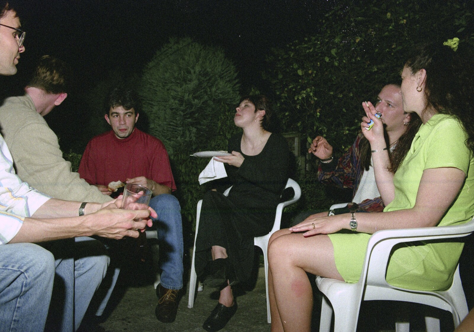 In the garden from Andrew's CISU Party, and Nosher's Garden Barbeque, Ipswich and Brome, Suffolk - June 10th 1998