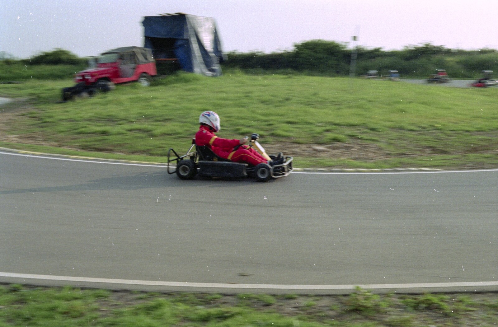 On the track from Hamish's Wine and CISU Go-Karting, Caxton, Cambridge - 23rd June 1998