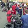 In the pits, Hamish's Wine and CISU Go-Karting, Caxton, Cambridge - 23rd June 1998