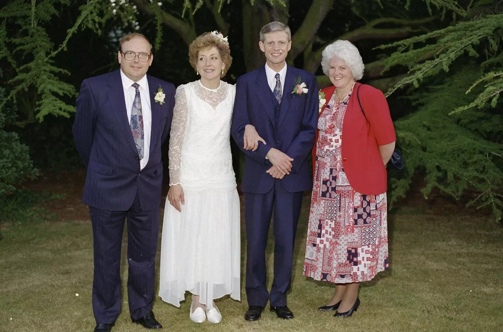 Mike, Ellen, Steve-o and Marion, from Steve-O's Wedding, Thorpe St. Andrew, Norwich, Norfolk - 3rd July