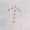 The Red Arrows in Arrow formation, Tony and Janet's Building Plot, and the Red Arrows, Eye, Suffolk - 22nd July 1998