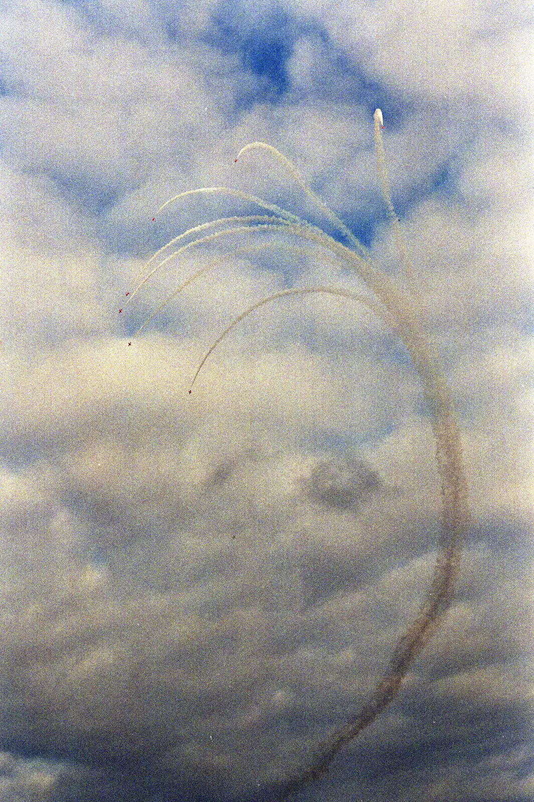 The Red Arrows do a split, from Tony and Janet's Building Plot, and the Red Arrows, Eye, Suffolk - 22nd July 1998