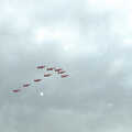 The Red Arrows in formation, Tony and Janet's Building Plot, and the Red Arrows, Eye, Suffolk - 22nd July 1998