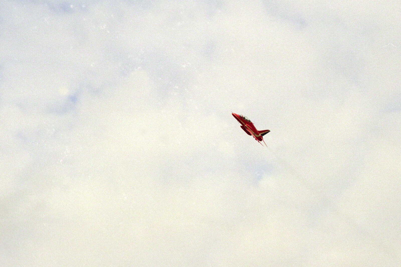 One of the Synchro-pair Red Arrows from Tony and Janet's Building Plot, and the Red Arrows, Eye, Suffolk - 22nd July 1998