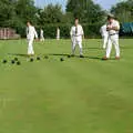 Tony plays bowls, Tony and Janet's Building Plot, and the Red Arrows, Eye, Suffolk - 22nd July 1998