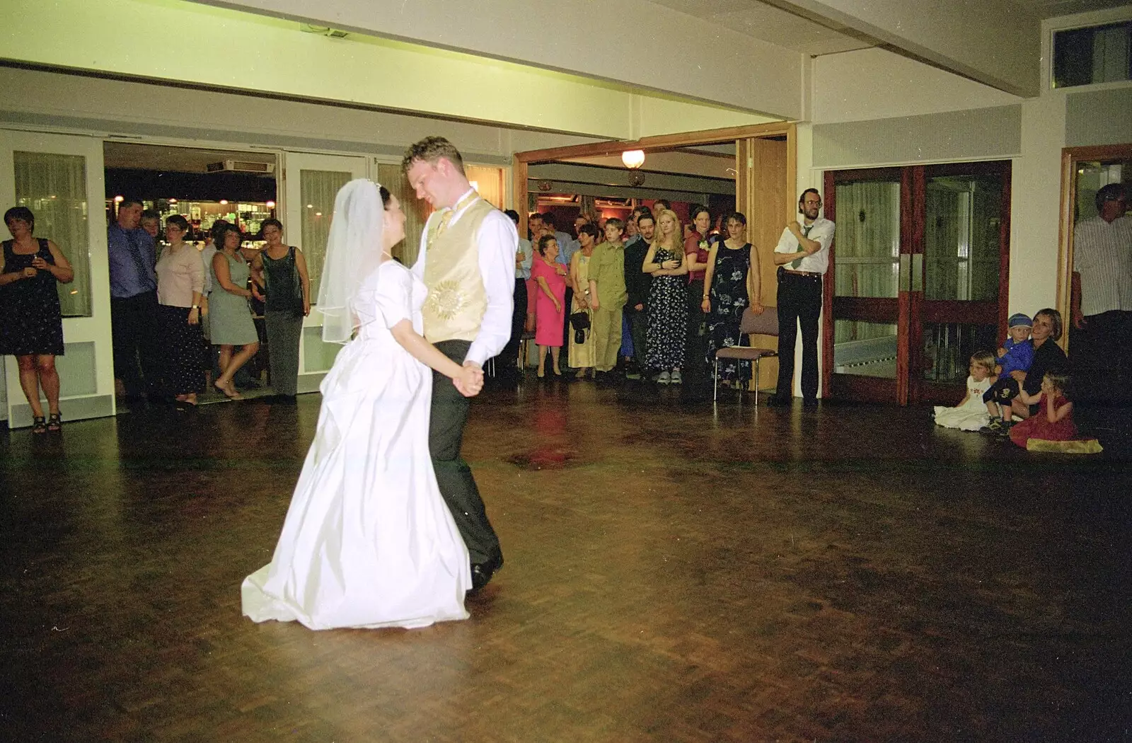 Joe and Lesley and the first dance, from Joe and Lesley's CISU Wedding, Ipswich, Suffolk - 30th July 1998