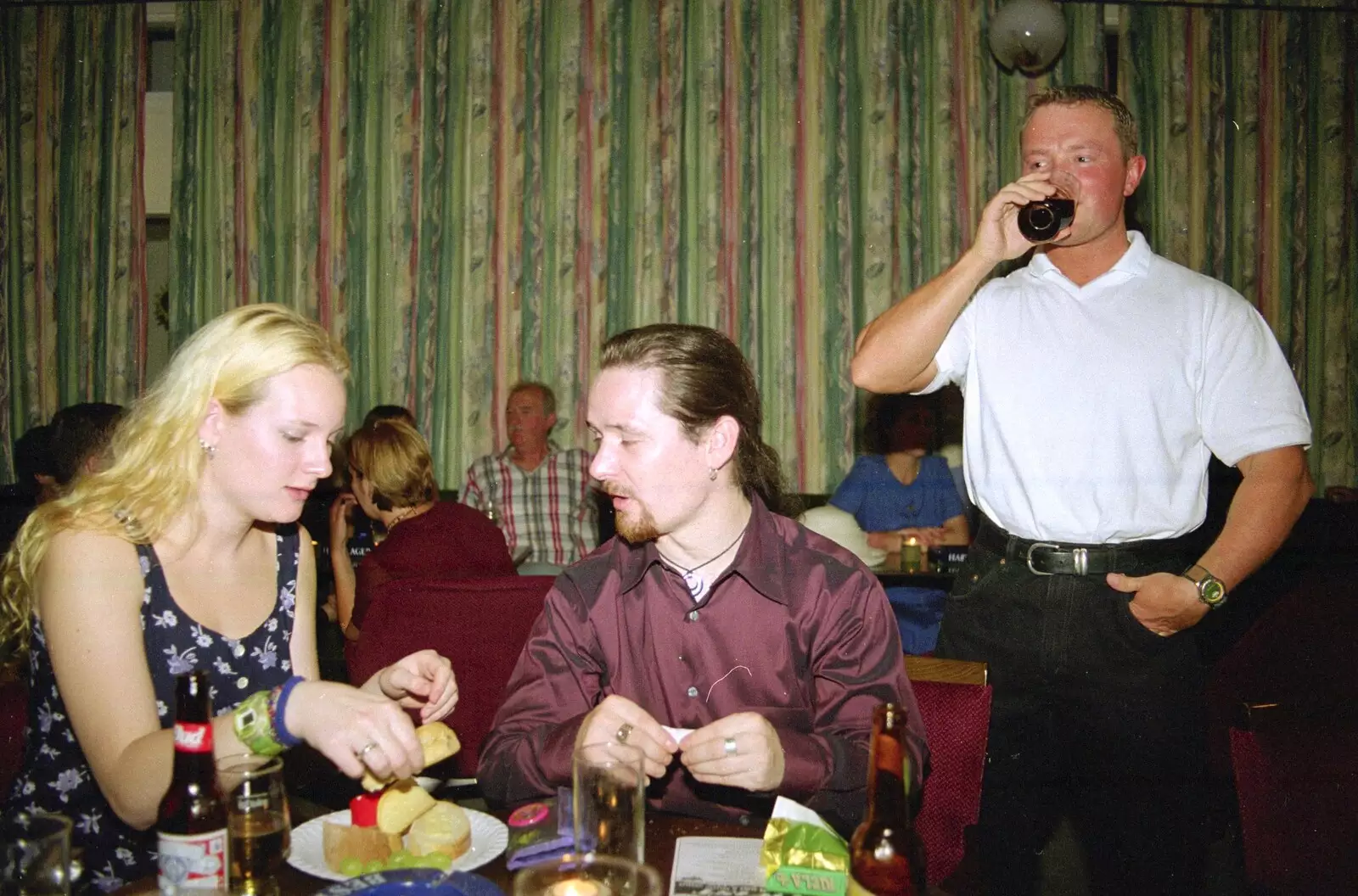 Fenton and his girlfriend, from Joe and Lesley's CISU Wedding, Ipswich, Suffolk - 30th July 1998