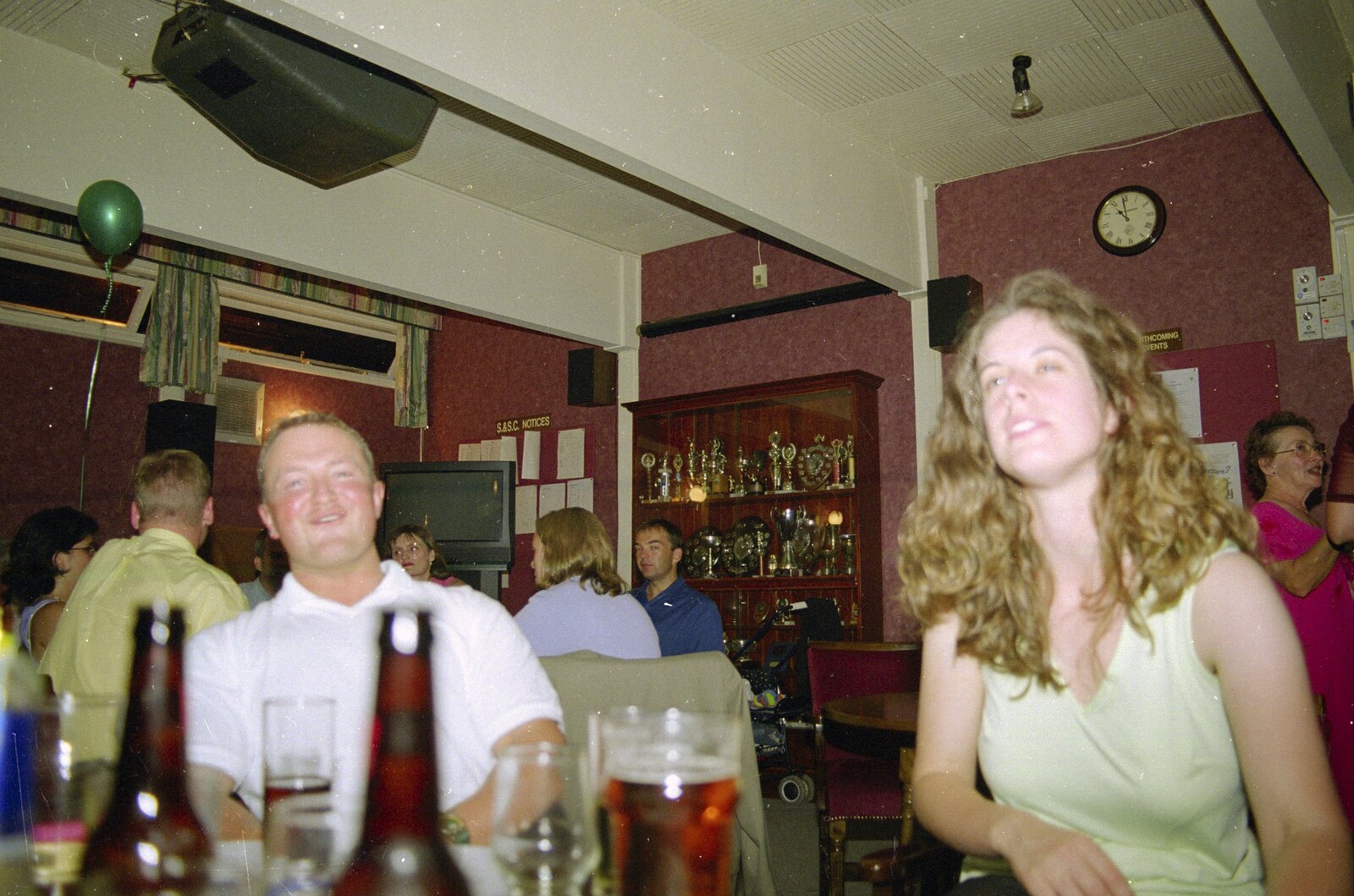 Foxy in the social club from Joe and Lesley's CISU Wedding, Ipswich, Suffolk - 30th July 1998