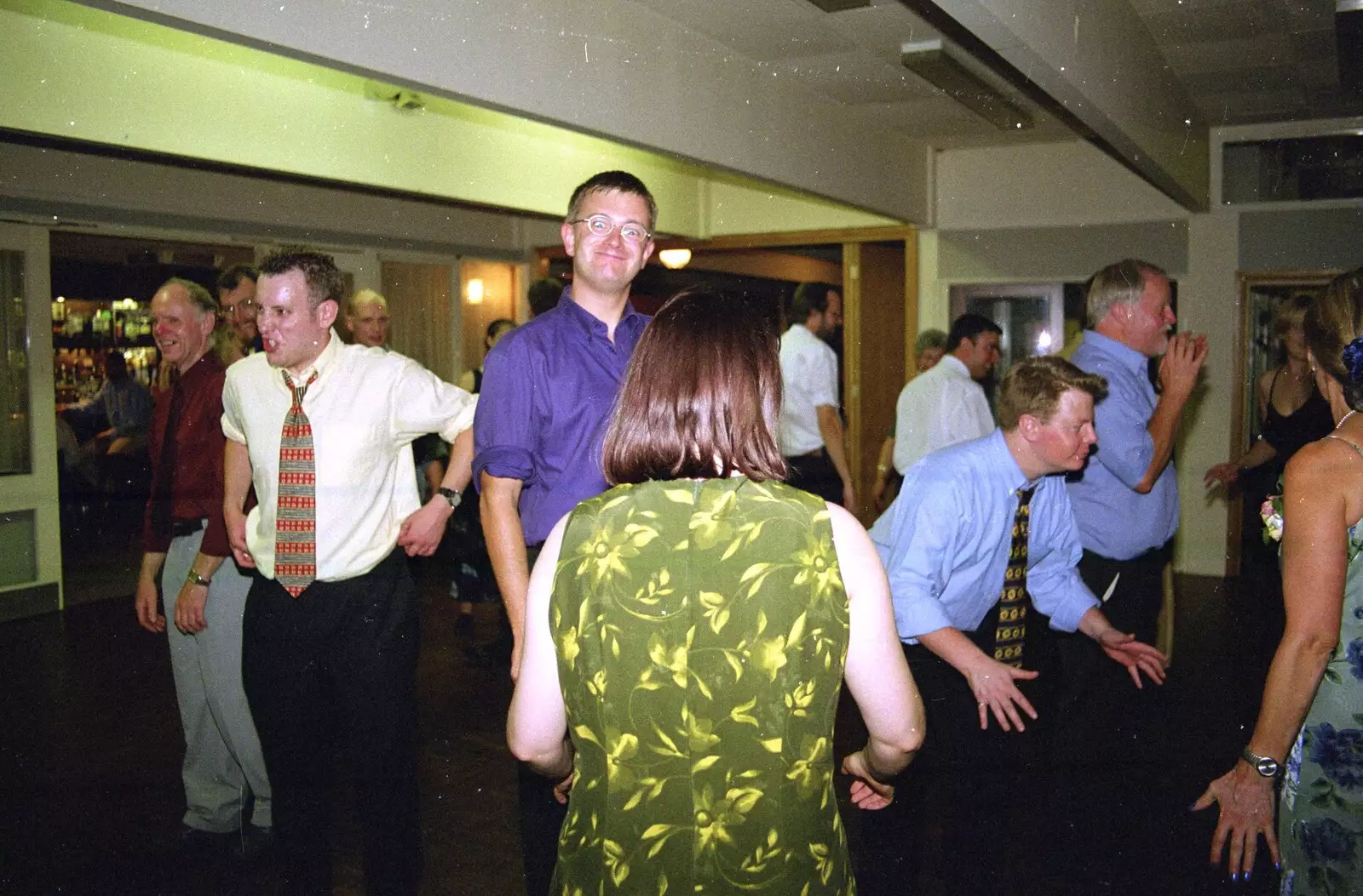 Nosher in the purple shirt, from Joe and Lesley's CISU Wedding, Ipswich, Suffolk - 30th July 1998